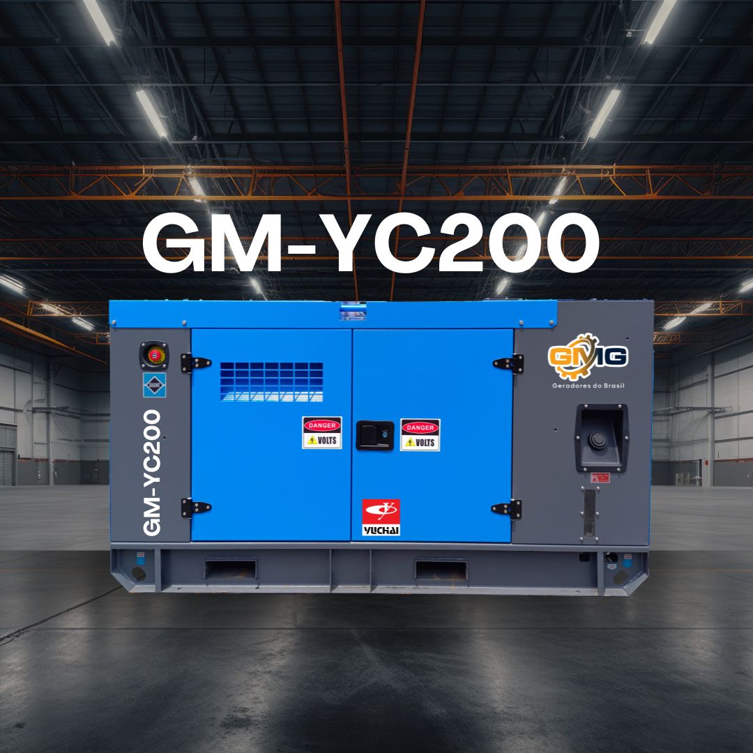 Grupo Gerador 200KVA, Motor YUCHAI, Modelo GM-YC200