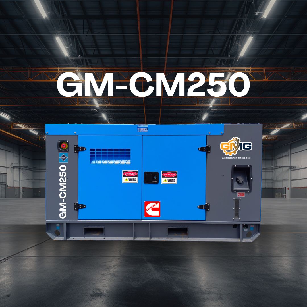 Grupo Gerador 250KVA, Motor CUMMINS, Modelo GM-CM250