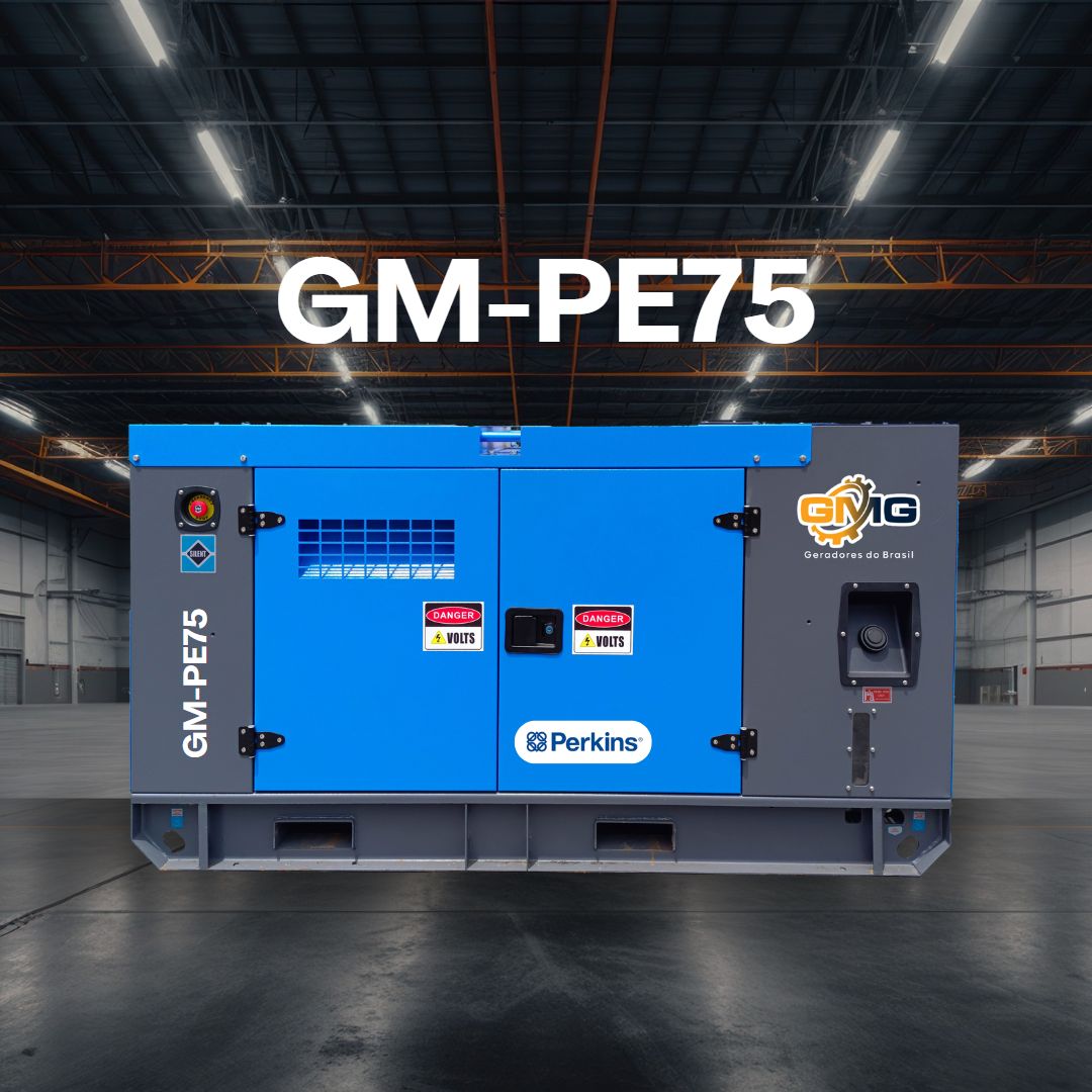 Grupo Gerador 75KVA, Motor PERKIN'S, Modelo GM-PE75