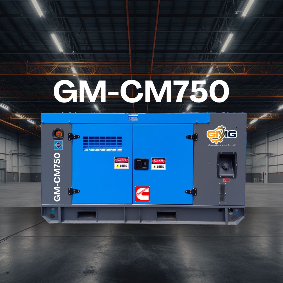 Grupo Gerador 750KVA, Motor CUMMINS, Modelo GM-CM750