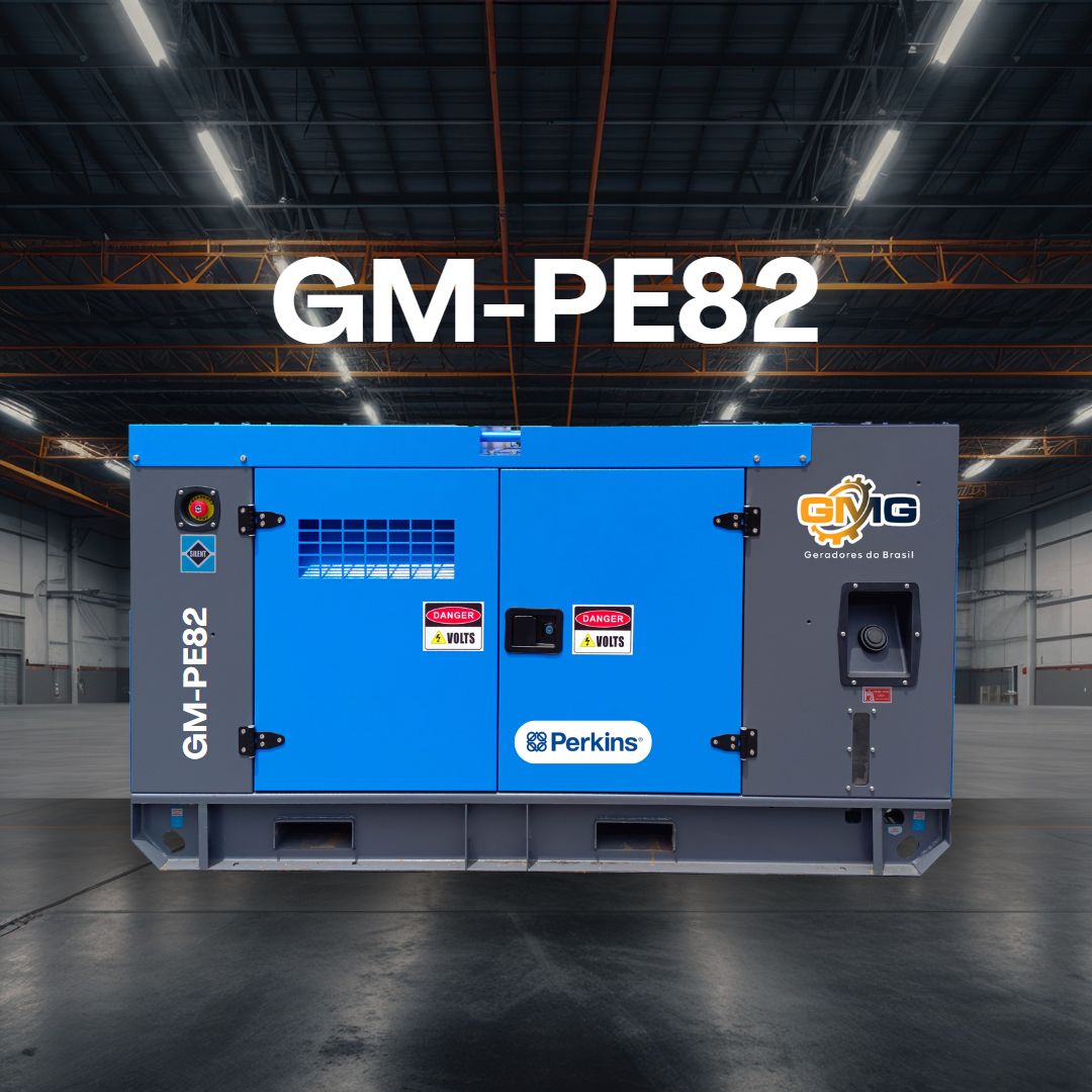 Grupo Gerador 82KVA, Motor PERKIN'S, Modelo GM-PE82