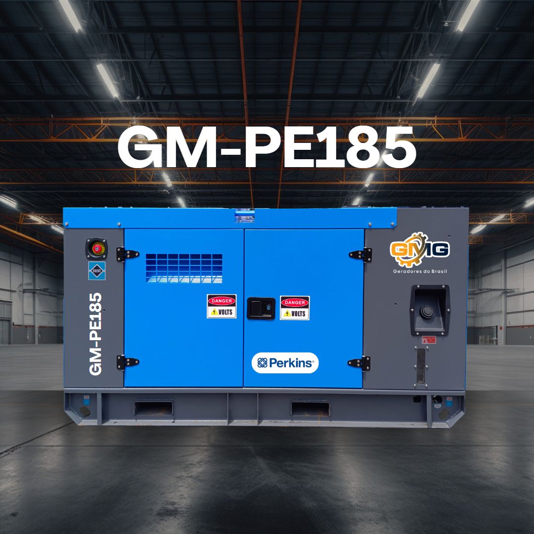 Grupo Gerador 185KVA, Motor PERKIN'S, Modelo GM-PE185